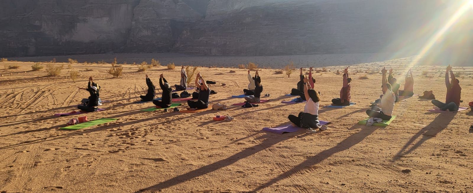 Yoga in Wadi Rum – Peaceful Desert Yoga Session with Mountain Views